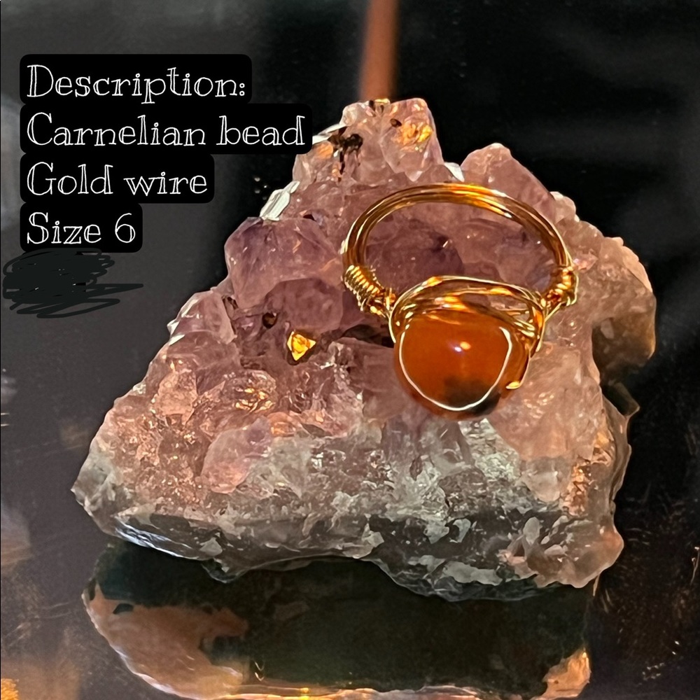 CARNELIAN GOLD RING!